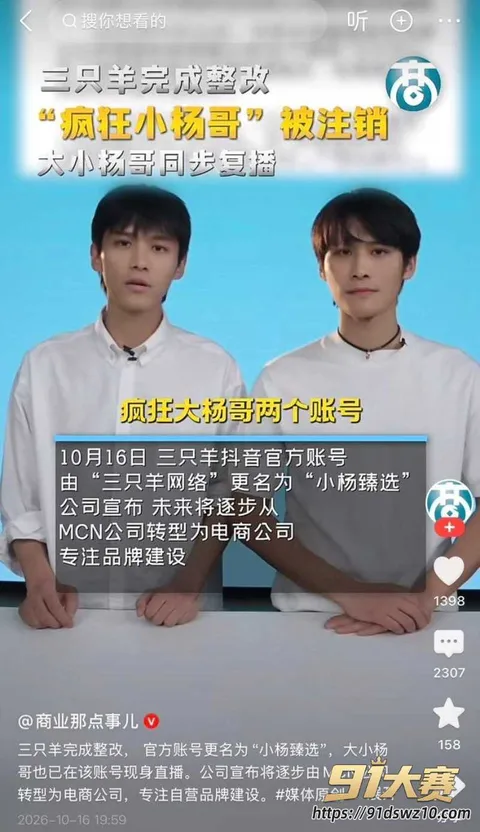 1W800px 疯狂小杨哥 注销后强势回归 旗下主播白天卖淫晚上卖货 AI魔改大杨骚和嘴哥的秘密!-1